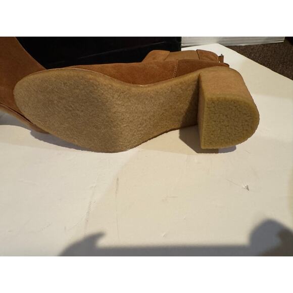 Lauren Ralph Lauren Women Marianna US 9.5B Brown Suede Block Heel Chelsea Boots